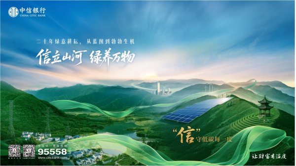 涨声操盘 践行“两山”理念，中信银行上海分行以金融笔触绘就绿色未来