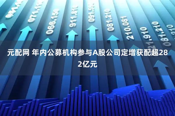 元配网 年内公募机构参与A股公司定增获配超282亿元